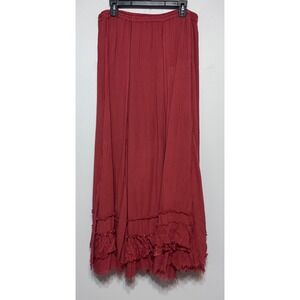 Free People Red Maxi Skirt